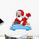 Santa Claus and Christmas banner Wall Decal