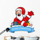 Santa Claus and Christmas banner Wall Decal