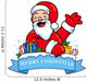 Santa Claus and Christmas banner Wall Decal