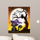 Tree Silhouette and Halloween Wall Decal