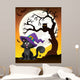 Tree Silhouette and Halloween Wall Decal