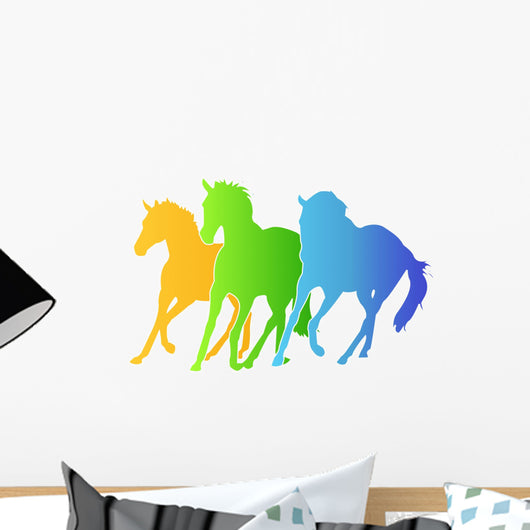 Horses Silhouettes Wall Decal