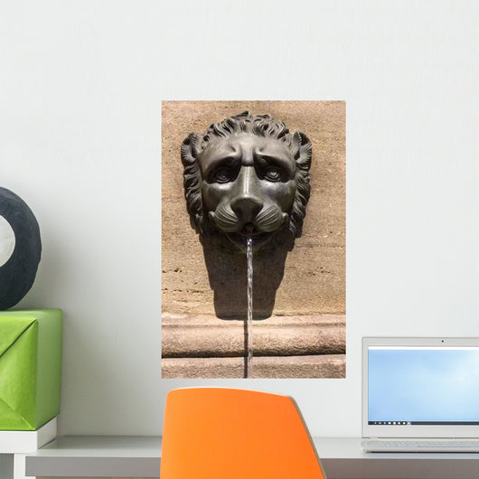 Lion Fountain Wall Decal