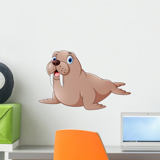 Cartoon walrus Wall Decal