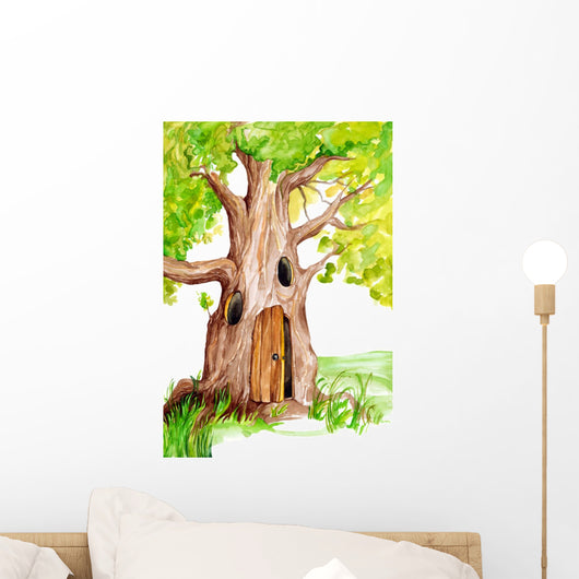 Illustration Fairytale Tree with Wall Mural