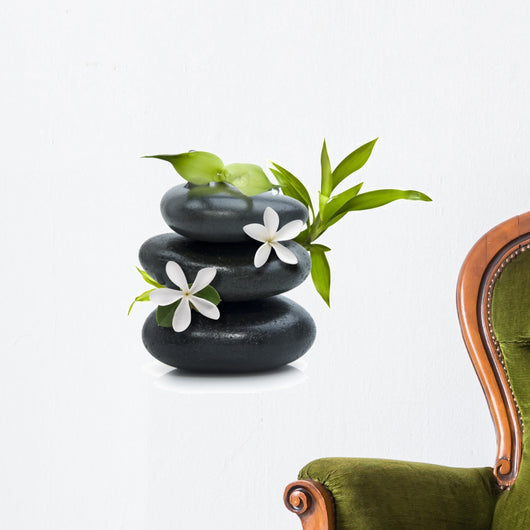 Spa Still Life With White Flowers Wall Decal