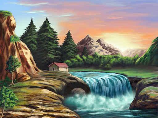 Fantasy Landscape Wall Decal