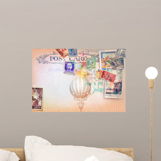 Cartolina Vintage Di Posta Wall Decal