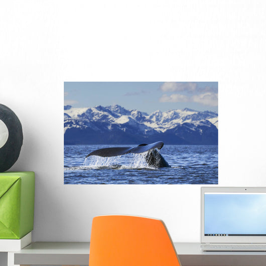 Humpback Whale Lifting Its Wall Decal Design 1