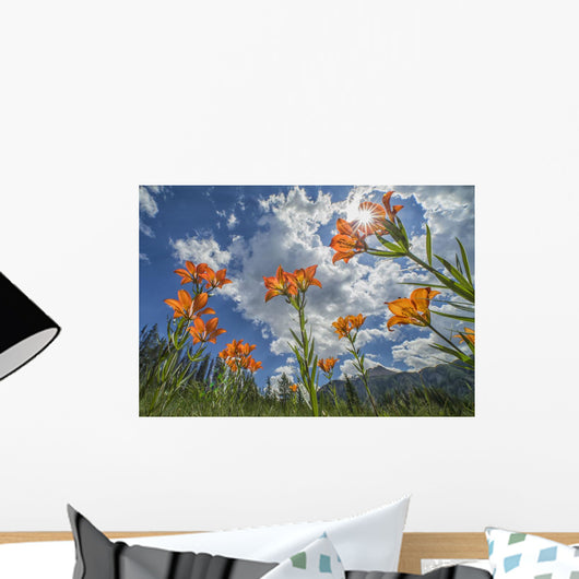 Tiger Lilies Sway Wind Wall Decal