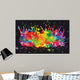 Dancing people silhouettes. Wall Mural