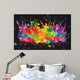 Dancing people silhouettes. Wall Mural