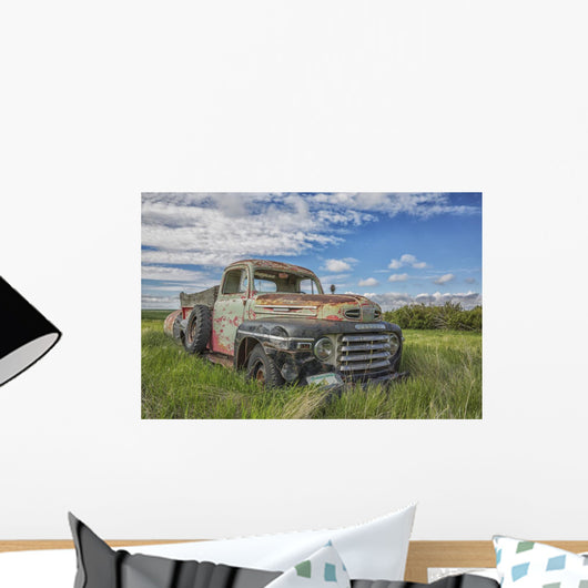 Abandoned Truck Rural Area Wall Decal