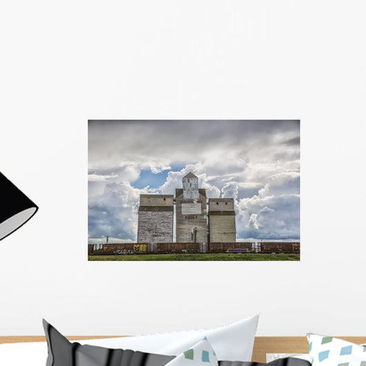 Rural Grain Elevator with Wall Decal