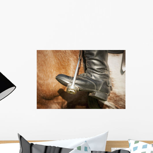 Up Riding Boot Stirrups Wall Decal