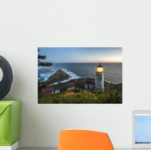 Heceta Head Lighthouse Dusk Wall Decal