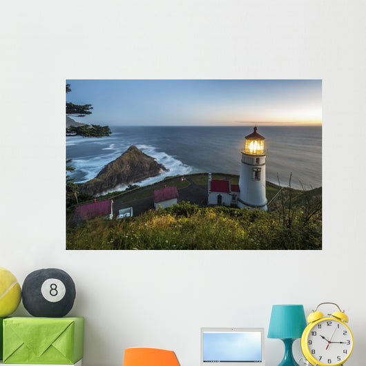 Heceta Head Lighthouse Dusk Wall Decal
