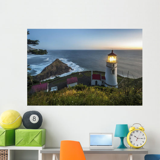 Heceta Head Lighthouse Dusk Wall Decal