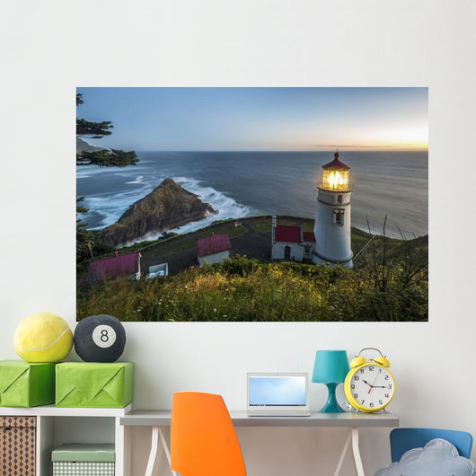 Heceta Head Lighthouse Dusk Wall Decal