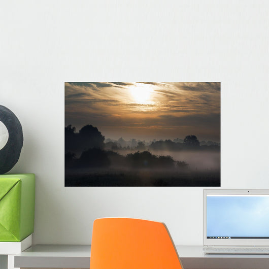 Summer Morning with Fog Wall Decal