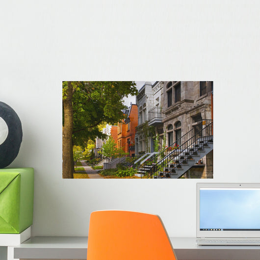 Apartment Buildings along City Wall Decal Design 3