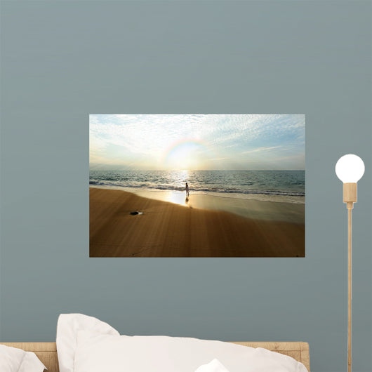 Ocean Rainbow Girl Wall Mural