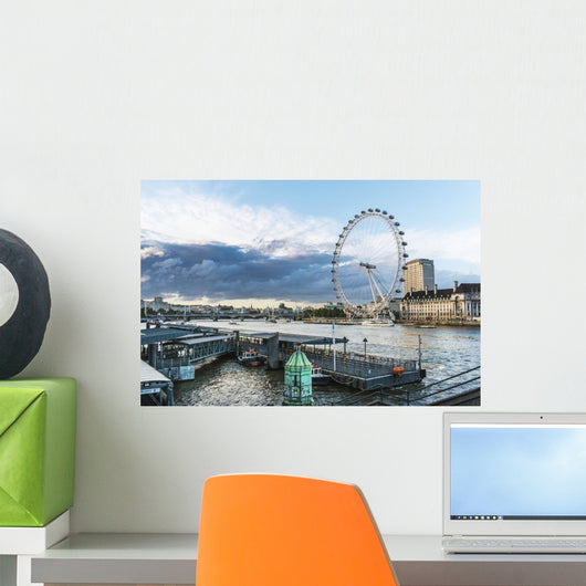 London Eye River Thames Wall Decal Design 2