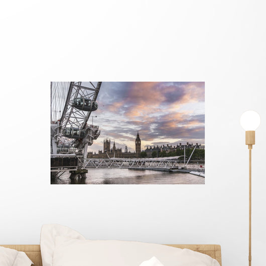 London Eye River Thames Wall Decal Design 1