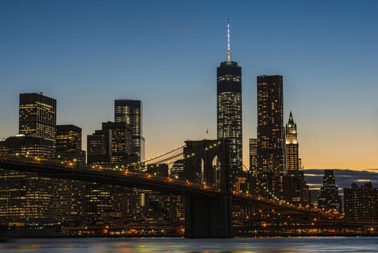 Lower Manhattan Twilight with Wall Decal