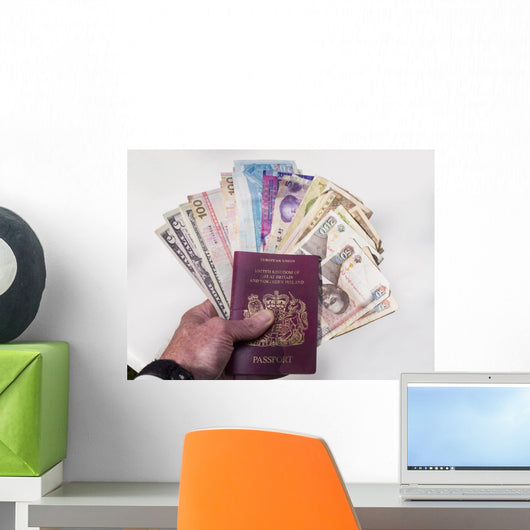 Money from Various Countries Wall Decal