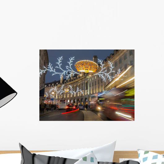 Regent Street Decorated for Wall Decal