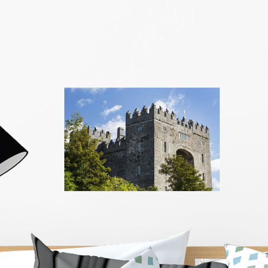 Stone Castle with Trees Wall Decal