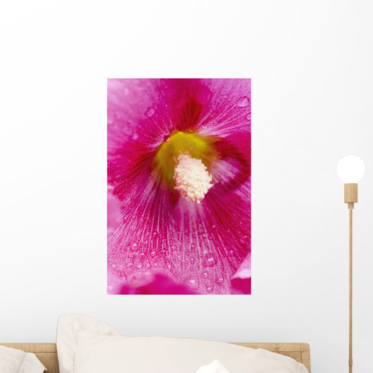 Up Hollyhocks Wall Decal