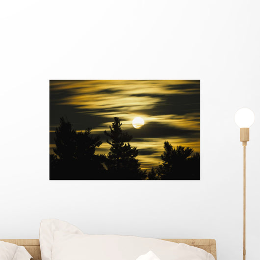 Moon and Clouds Mont-saint-Bruno Wall Decal