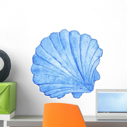Seashell Blue Nautical Watercolor Illustration Hand-painted Isolated Sea Element Navy Blue Ocean
Wall Decal