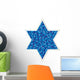 mosaic jewish star with silver frame Wall Decal