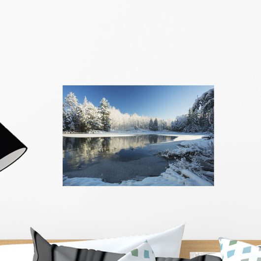 Winter Landscape with Ice Wall Decal Design 2