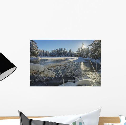 Winter Landscape with Ice Wall Decal Design 1