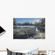 Winter Landscape with Ice Wall Decal Design 1