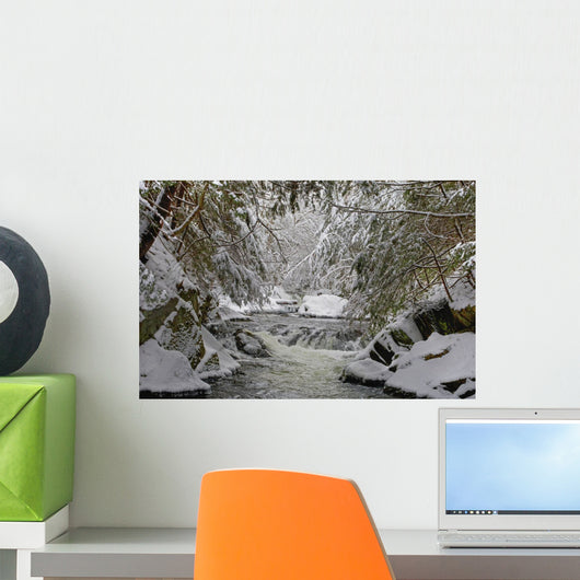 Water Flowing River with Wall Decal Design 4