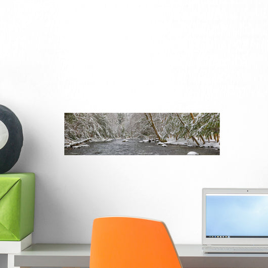 Water Flowing River with Wall Decal Design 2