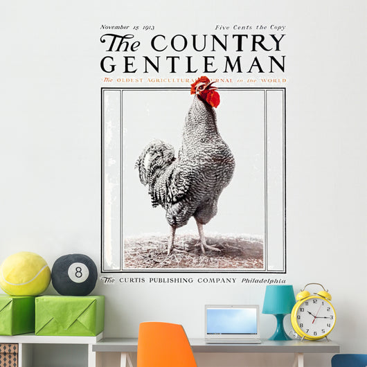 Cover Country Gentleman Agricultural Wall Decal Design 11