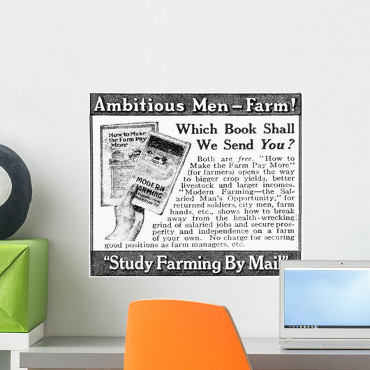 Advertisement Farming Books Sent Wall Decal