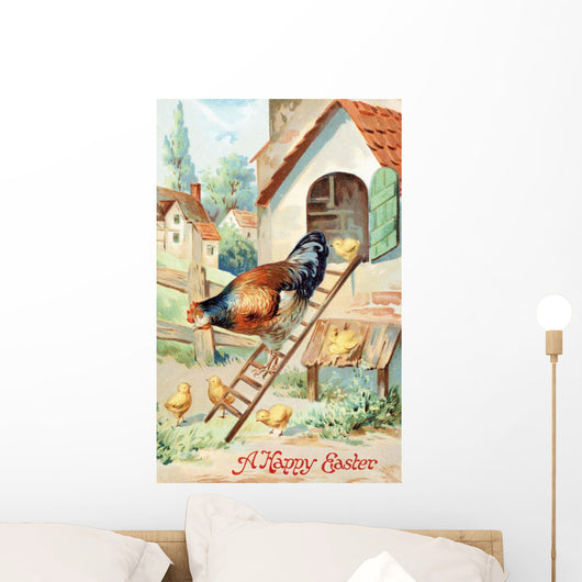 Vintage Easter Greeting Card Wall Decal