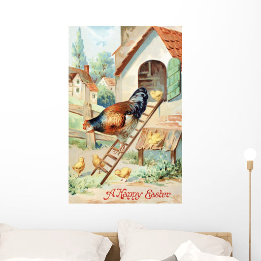 Vintage Easter Greeting Card Wall Decal