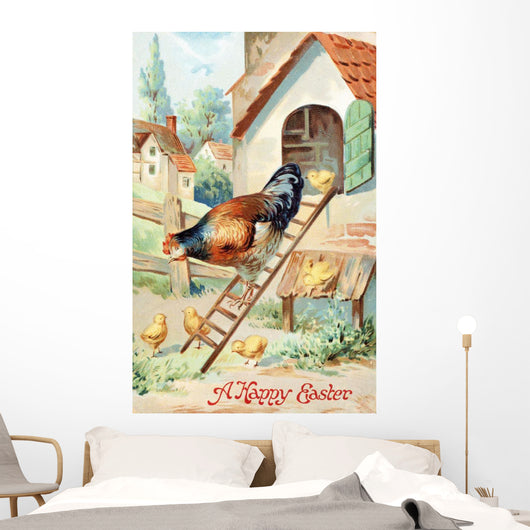 Vintage Easter Greeting Card Wall Decal