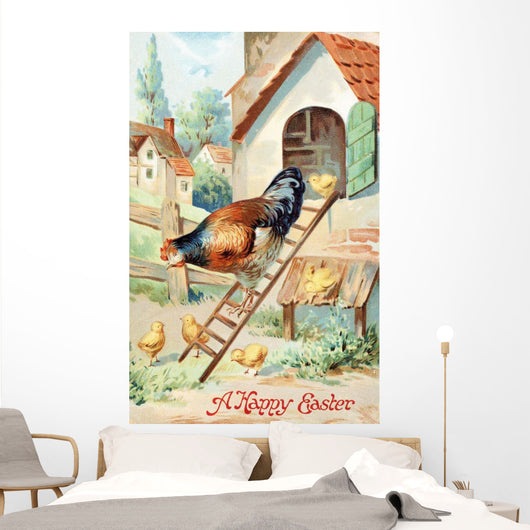 Vintage Easter Greeting Card Wall Decal
