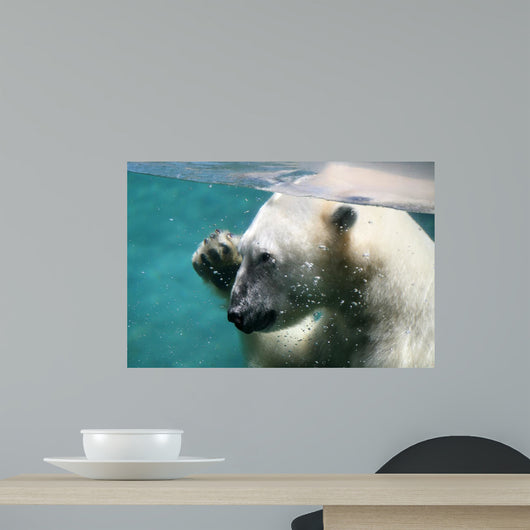 polar bear waving Wall Mural