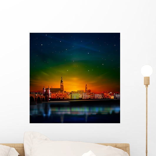 Panoramic Medieval Town Germany Wall Decal Design 2