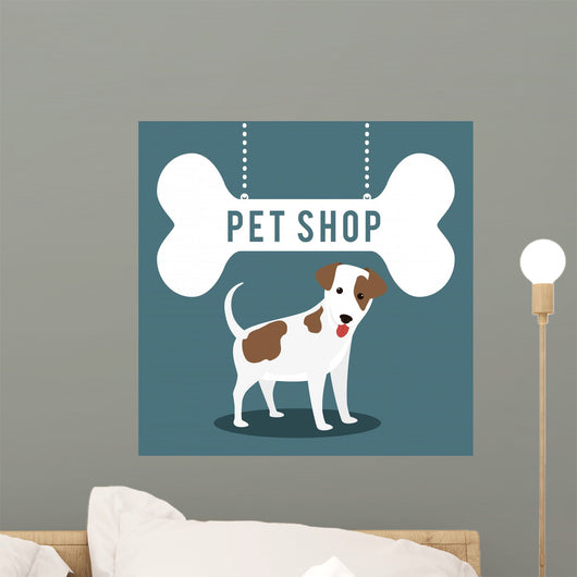 Pet Shop Center Icon Wall Decal Design 2